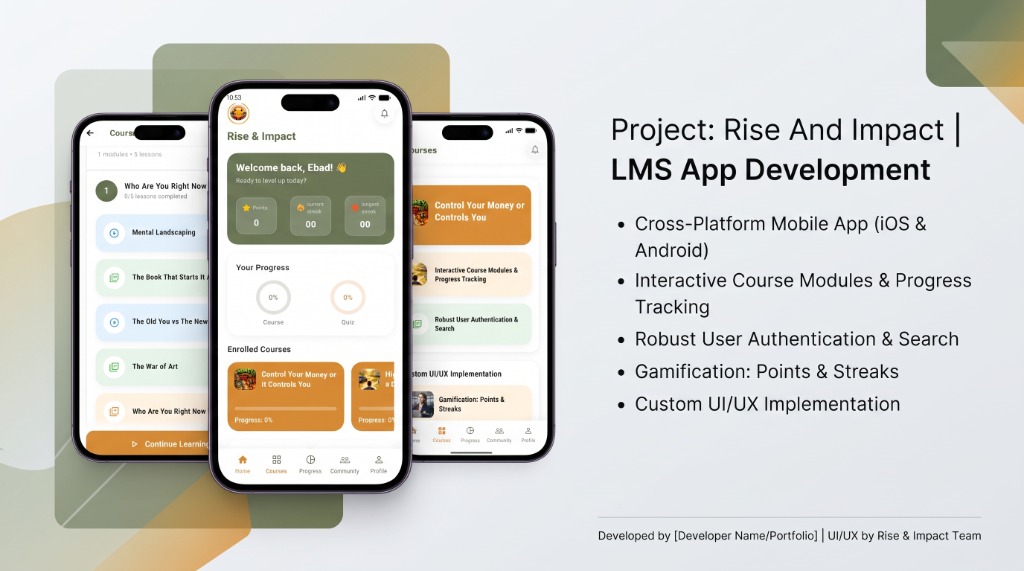 Rise & Impact – LMS App Development